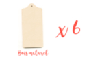 Planchette en bois naturel 20 x 10 cm - Lot de 6 - Objets bois pour la cuisine - 10doigts.fr