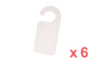 Plaques de porte en carton blanc - 6 pièces - Plaque de porte 58035 - 10doigts.fr
