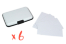 Porte-cartes à customiser - 6 pièces - Plastique Opaque - 10doigts.fr