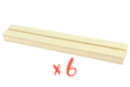 Socles en bois avec une fente 13 x 2 x 1 cm - 6 pièces - Socles à poser 34049 - 10doigts.fr