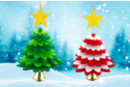 Suspensions sapins en feutrine - Set de 6 sapins (3 rouges + 3 verts) - Suspensions et boules de Noël 52128 - 10doigts.fr