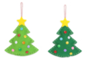 Kit suspensions sapins en feutrine - 1 set (6 sapins) - Kits en feutrine - 10doigts.fr