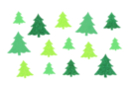 Sapins adhésifs caoutchouc mousse pailleté - Set de 60 - Gommettes Noël - 10doigts.fr