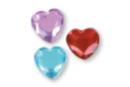 Minis strass cœurs adhésifs couleurs assorties - 72 pièces - Stickers Strass - 10doigts.fr
