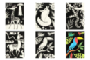Coloriages velours animaux A5 - 8 cartes - Coloriage - 10doigts.fr
