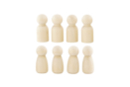 Set de 8 figurines pions en bois - Jeux et Jouets en bois 59424 - 10doigts.fr