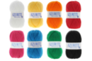 Pelotes Azurite 100 % acrylique - 8 couleurs (blanc, jaune, orange, rouge, fuchsia, bleu, vert et noir) - Fils à tricoter 51198 - 10doigts.fr