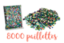 Sequins couleurs assorties - Set de 8000 sequins - Paillettes à piquer 10135 - 10doigts.fr