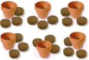 Set "Horticulteur" - 6 pots terre cuite  + terreau - Jardinage enfants 11581 - 10doigts.fr