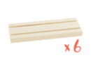 Socles en bois à 2 fentes - 12 x 4,5 x 1 cm - 6 pièces - Socles à poser - 10doigts.fr