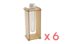 Soliflores en bois à personnaliser, nouveau modèle - 6 pièces - Home Déco 58007 - 10doigts.fr