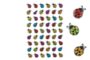 Stickers 3D brillants "coccinelles" - 54 pcs - Gommettes en relief : des stickers 3D pour des dessins en volume 56818 - 10doigts.fr