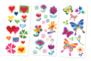 Stickers pour céramique, verre et miroirs - 3 planches - Stickers Fantaisies - 10doigts.fr