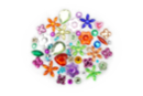 Strass fleurs et coeurs assortis - 1 set (300 strass) - Strass - 10doigts.fr