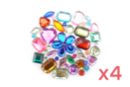 Strass assortis multicolores – 4 sets (800 strass) - Strass 13341 - 10doigts.fr