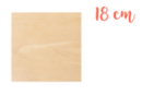Support bois carré 18 x 18 cm (Epaisseur : 3 mm) - Supports plats 18608 - 10doigts.fr