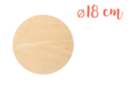 Support plat rond en bois ø 18 cm, Ep. 5 mm - Silhouettes en bois 18601 - 10doigts.fr