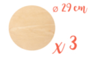 Support plat rond en bois ø 29 cm, Ep. 5 mm - 3 pièces - Silhouettes en bois 18615 - 10doigts.fr