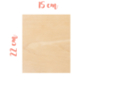 Support bois rectangulaire 22 x 15 cm (Epaisseur : 3 mm) - Supports plats 18604 - 10doigts.fr