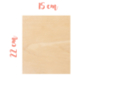 Support bois rectangulaire 22 x 15 cm (Epaisseur : 3 mm) - Silhouettes en bois - 10doigts.fr