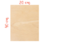 Support bois rectangulaire 40 x 20 cm (Epaisseur : 5 mm) - Supports plats 18605 - 10doigts.fr
