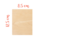 Support bois rectangulaire 12,5 x 8,5 cm (Epaisseur : 3 mm) - Supports plats 18603 - 10doigts.fr