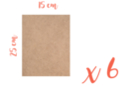 Support rectangle MDF 25 x 15 cm (Epaisseur : 3 mm) - Lot de 6 - Supports pour mosaïques 05603 - 10doigts.fr