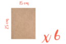 Support rectangle MDF 25 x 15 cm (Epaisseur : 3 mm) - Lot de 6 - Supports Mosaïques 05603 - 10doigts.fr