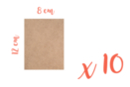 Support rectangle MDF 8 x 12 cm (Epaisseur : 3 mm) - Lot de 10 - Supports pour mosaïques 08400 - 10doigts.fr