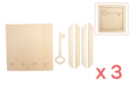 Supports mural à clés en bois - 3 pièces - Porte-clés et range-clés pour Papa : une idée de cadeau personnalisé 58533 - 10doigts.fr
