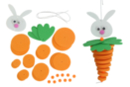 Suspension "lapin-carotte" - Kits créatifs Pâques - 10doigts.fr