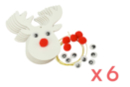 Suspensions Rennes de Noël - 1 set (6 pièces) - Kits créatifs de Noël pour les enfants - 10doigts.fr