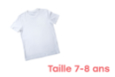 T-Shirt coton blanc 7/8 ans - à l'unité - Coton, lin - Textiles - 10doigts.fr