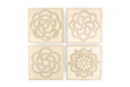 Tableaux fleurs en bois - 4 pièces - Puzzles - 10doigts.fr