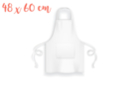 Tablier blanc, taille enfant (48 x 60 cm)  - Coton, lin 10080 - 10doigts.fr