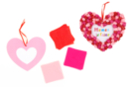 Kit suspension coeur en papier de soie - Kits créatifs fête des mères - 10doigts.fr