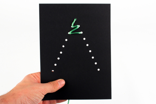 Carte à broder sapin de Noël
