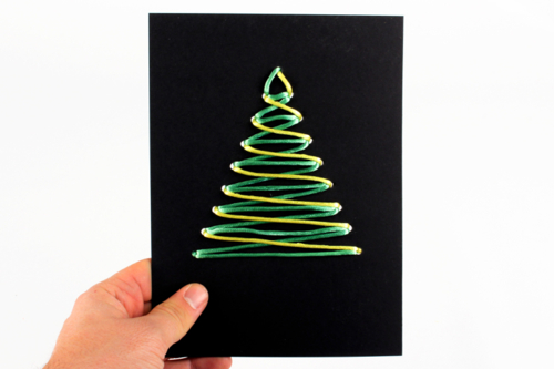 Carte à broder sapin de Noël