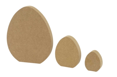 Lot De 10 Boutons En Bois Forme œuf De Pâques - 31x23mm - Pour Couture, Scrapbooking, Mercerie