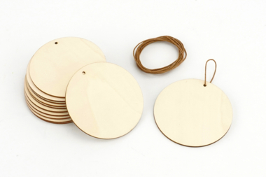 Lot de 5 boules rondes en bois 1-1/4