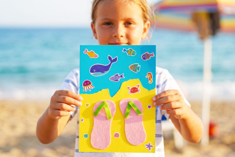 Collage journée à la plage