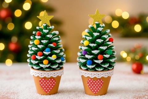 Sapin de Noël avec une pomme de pin