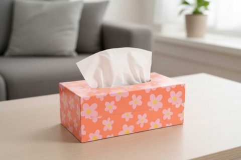 Boite mouchoir Decopatch