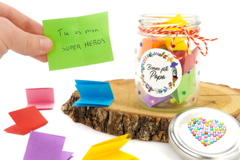 Bocal à messages d'amour pour la fête des pères
