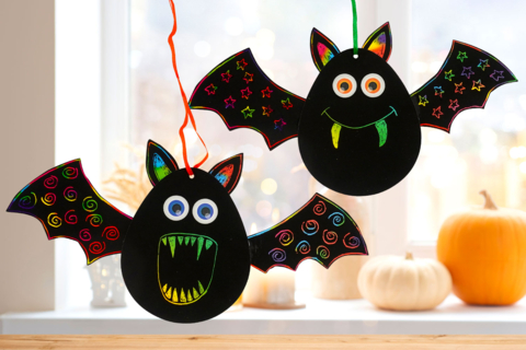 Chauve-souris en carte à gratter