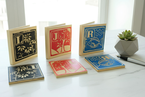 Carnets Initiale Linogravure