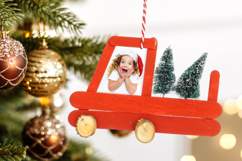 Camionnette de Noël - Suspension sapin