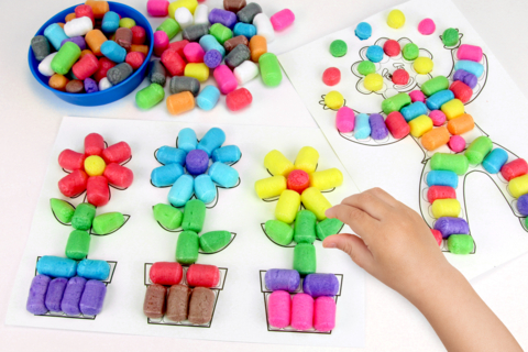 Dessiner en 3D avec les flocons de maïs