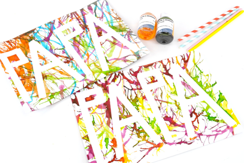 Fête des pères - Technique de la peinture soufflée