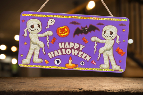 Plaque de porte Halloween